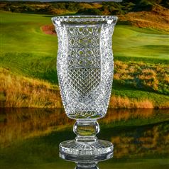 Crystal Engraved Cheshire Vase