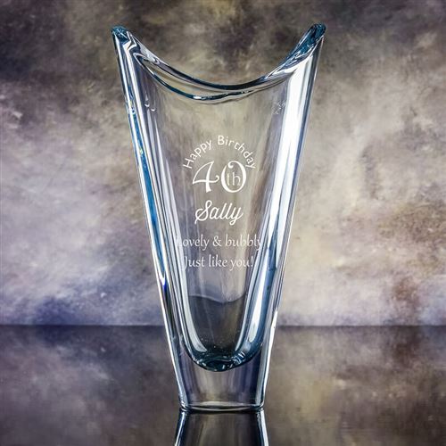 Crystal Engraved Ambleside Vase Gift