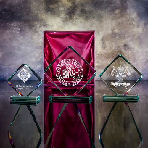 Medium Crystal Engraved Dice Plaque