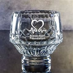 Small Crystal Engraved Daisy Bowl