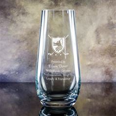 Small Crystal Engraved Mars Vase