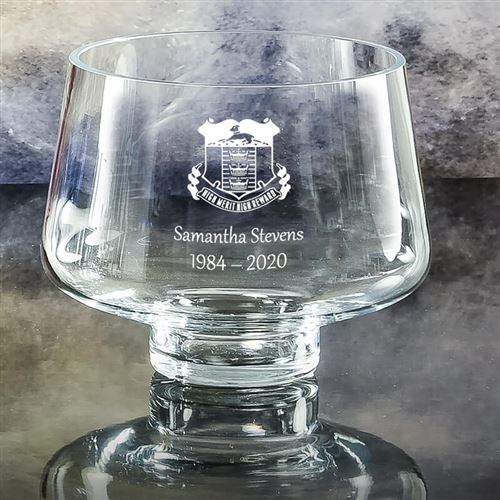 Large Crystal Engraved Braid Bowl