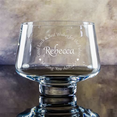 Large Crystal Engraved Braid Bowl