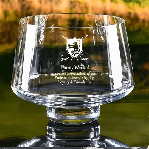 Large Crystal Engraved Braid Bowl