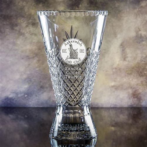 Crystal Engraved Glenesk Vase
