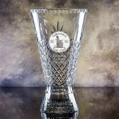 Crystal Engraved Glenesk Vase