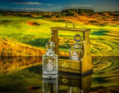 Tantalus and Two Cut Salisbury Decanter Set