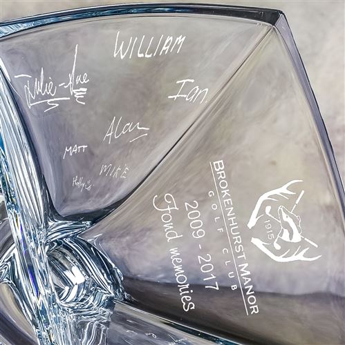 Large Crystal Engraved Barley Bowl