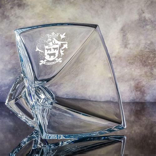 Large Crystal Engraved Barley Bowl