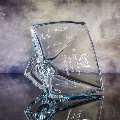 Large Crystal Engraved Barley Bowl